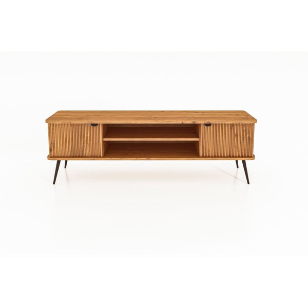 TV stolek z dubového dřeva v přírodní barvě 180x57 cm Kula – The Beds