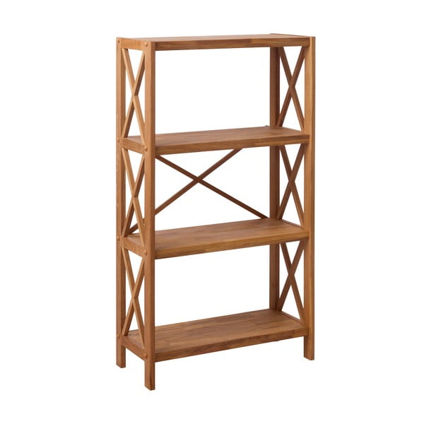 Regál z dubového dřeva v přírodní barvě 70x124 cm X-Shelf – Unique Furniture-image-2