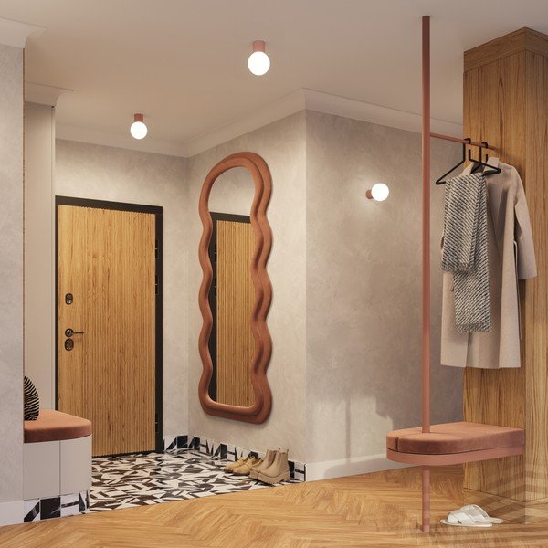 Světle hnědé stropní svítidlo se skleněným stínidlem ø 12 cm Orbital – Sollux-image-4