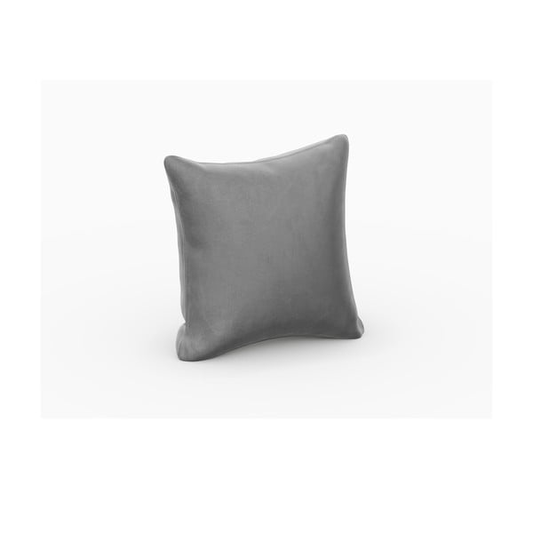 Šedý sametový polštář k modulární pohovce Rome Velvet - Cosmopolitan Design-image-1
