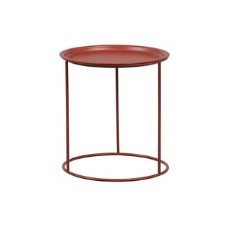 Červený odkládací stolek WOOOD Ivar, ø 40 cm