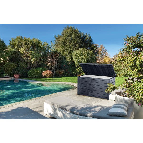 Antracitový plastový zahradní úložný box Ontario – Keter-image-3