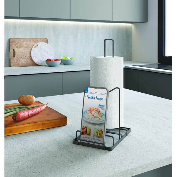 Držák na kuchyňské utěrky z nerezové oceli Tokyo Lava – Metaltex-image-3