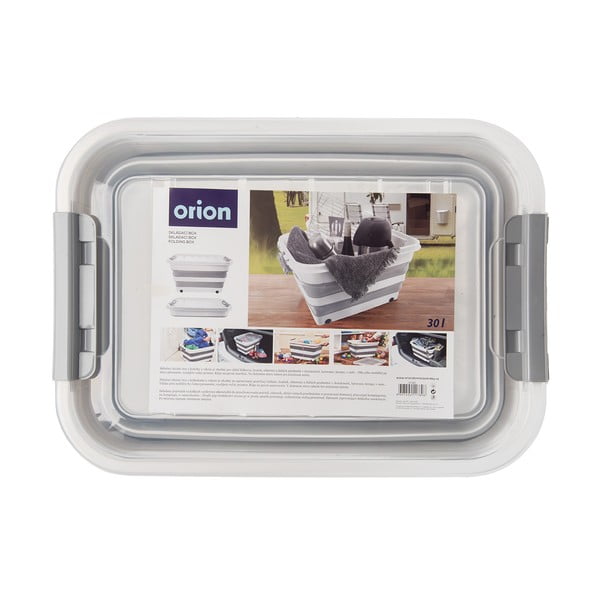 Bílo-šedý plastový úložný box s víkem 54x39x28 cm Kemp – Orion-image-4