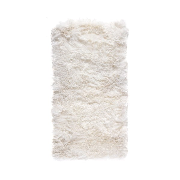 Bílý koberec z ovčí kožešiny Royal Dream Zealand Natur, 70 x 140 cm