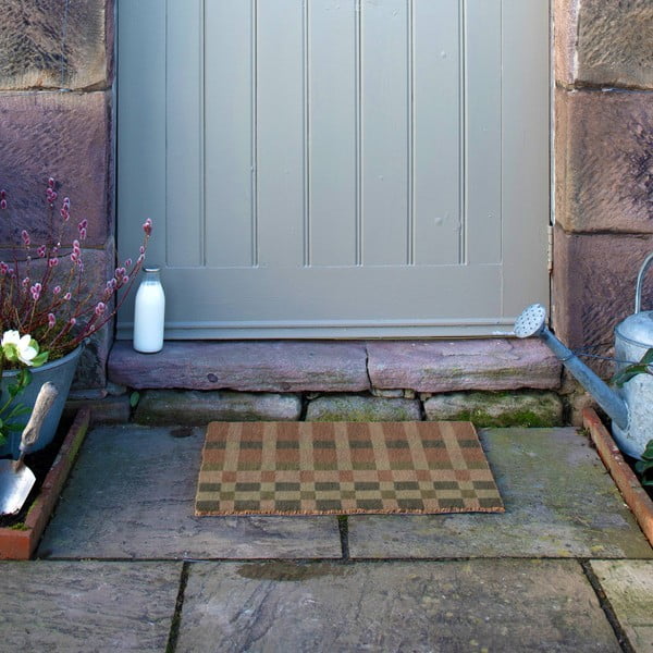 Rohožka z kokosového vlákna 40x60 cm Pink and Blue Check – Artsy Doormats-image-4