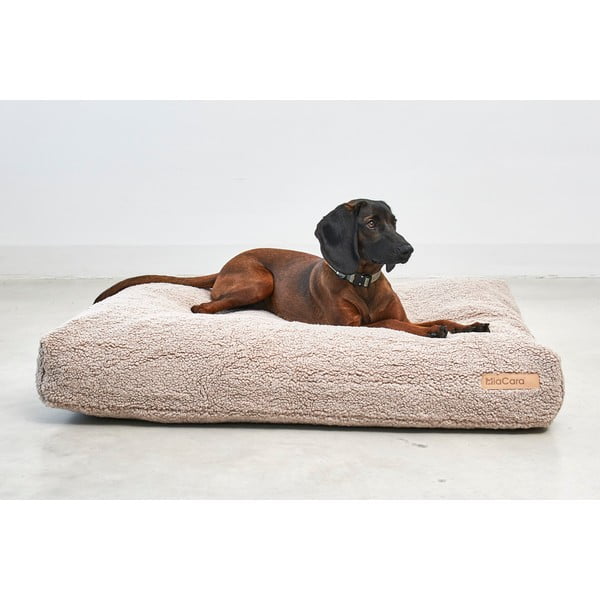Béžová matrace pro psa z materiálu bouclé 120x90 cm Senso Greige L – MiaCara-image-1