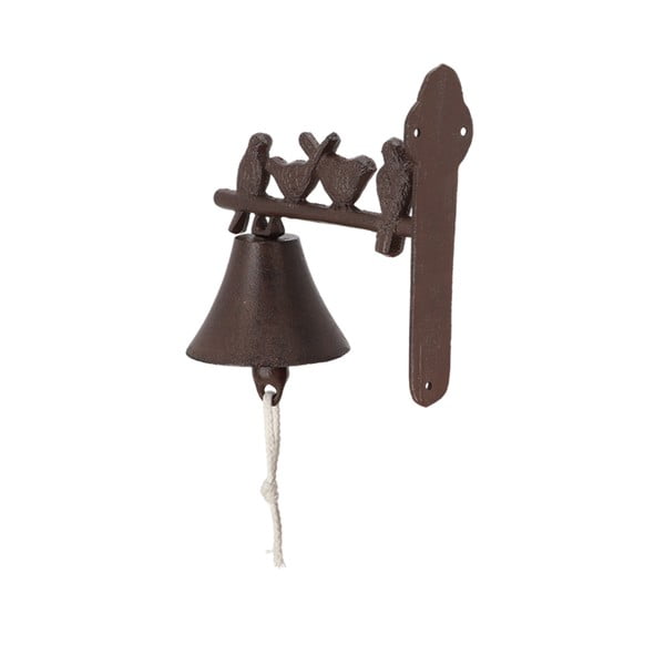 Litinový nástěnný zvonek s dekorativními ptáčky Esschert Design-image-3