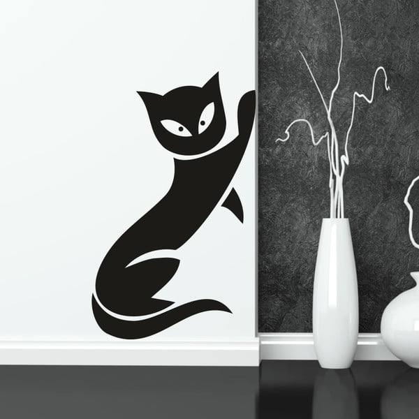 Samolepka na stěnu Kočka, pravá strana SK