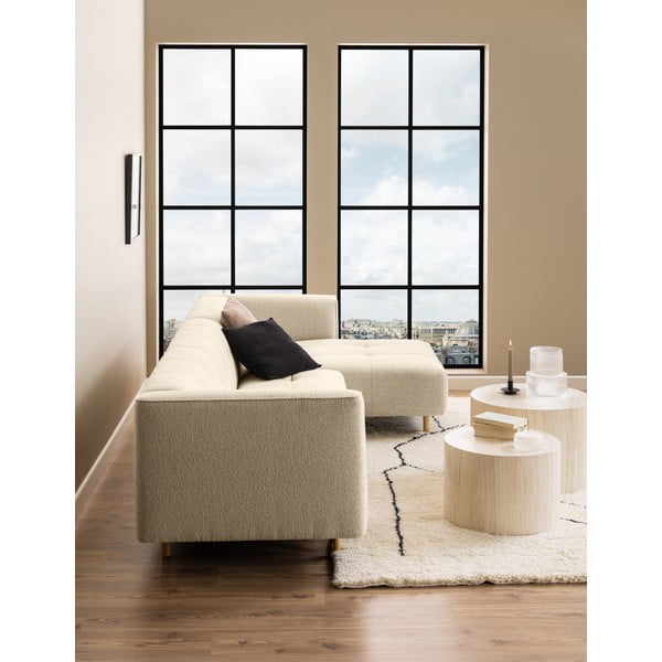 Béžové kulaté konferenční stolky v dekoru kamene v sadě 2 ks ø 58 cm Dice – Actona-image-2