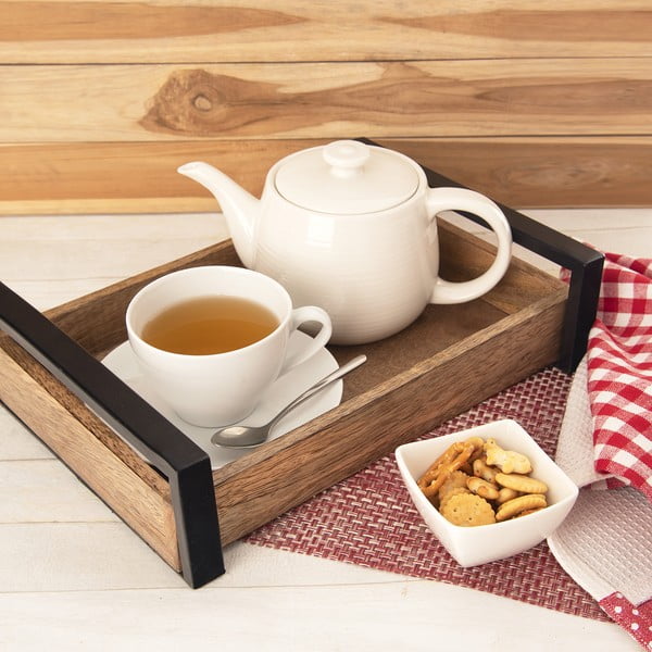 Servírovací dřevěný podnos 22x31 cm Mango – Orion-image-1