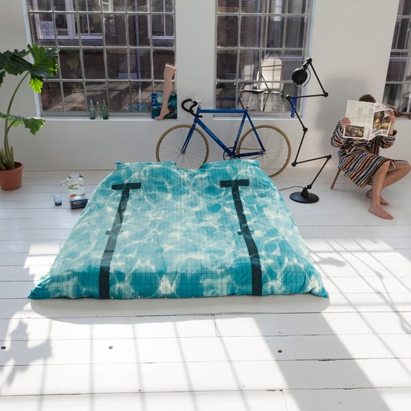 Bavlněné povlečení na jednolůžko Snurk Pool, 140 x 200 cm-image-1