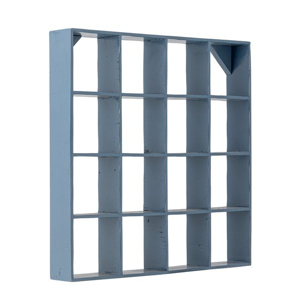 Modrá patrová police z recyklovaného dřeva 70 cm Bekka – Bloomingville-image-3