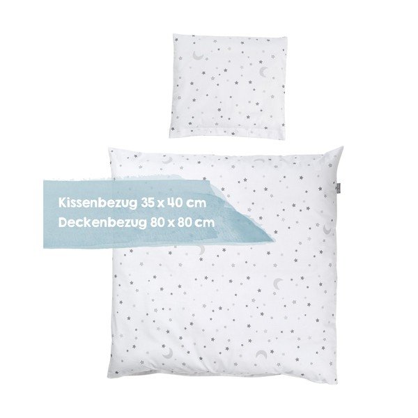 Bílé bavlněné dětské povlečení do postýlky 80x80 cm Sternenzauber – Roba-image-3