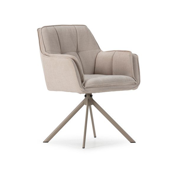 Béžová čalouněná jídelní křesla v sadě 2 ks Keiko – Marckeric