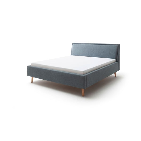 Zelenomodrá čalouněná dvoulůžková postel 180x200 cm Frieda – Meise Möbel