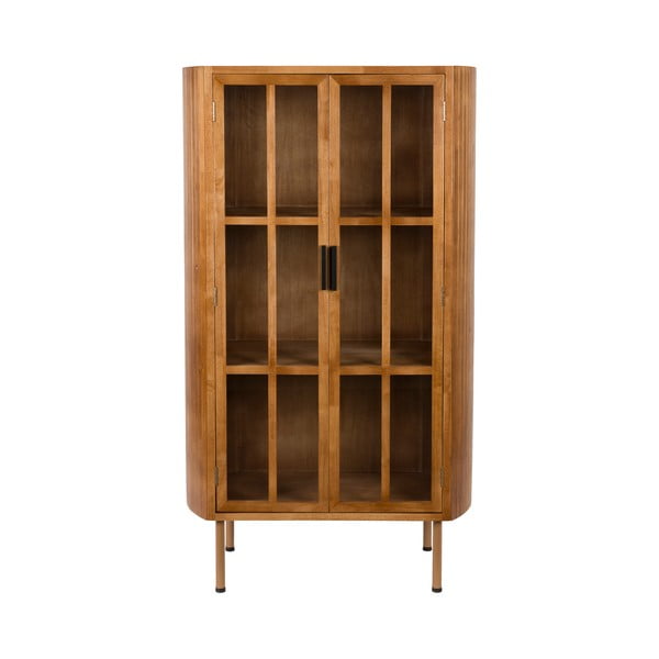 Vitrína z kaučukového dřeva v přírodní barvě 80x140x38 cm Yaz – White Label