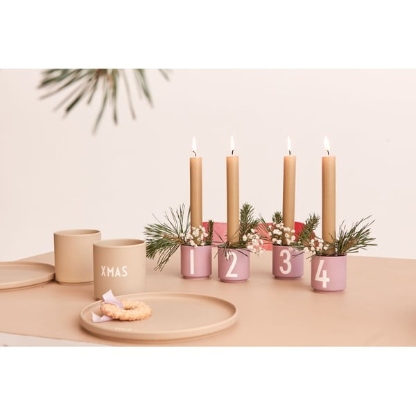 Porcelánové svícny v sadě 4 ks Mini - Design Letters-image-1