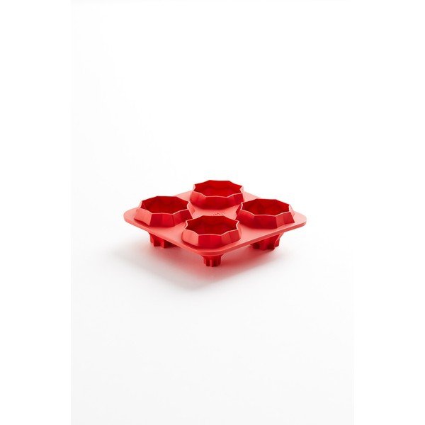 Červená silikonová forma na pečení Lékué Fortune Pyramids-image-1