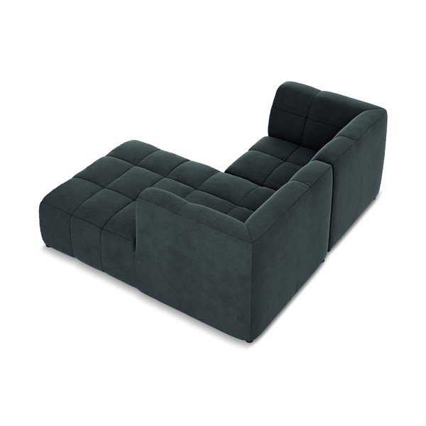 Modrá sametová rohová pohovka (pravý roh/s lenoškou) Aloha – Makamii-image-4