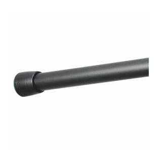 Černá tyč na sprchový závěs s nastavitelnou délkou iDesign Cameo, délka 127 - 221 cm