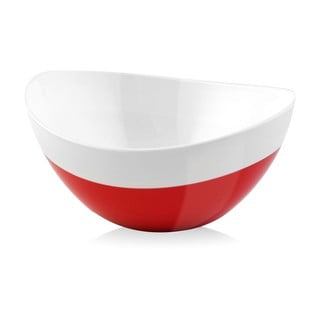Červeno-bílá miska Livio Duo, 28 cm