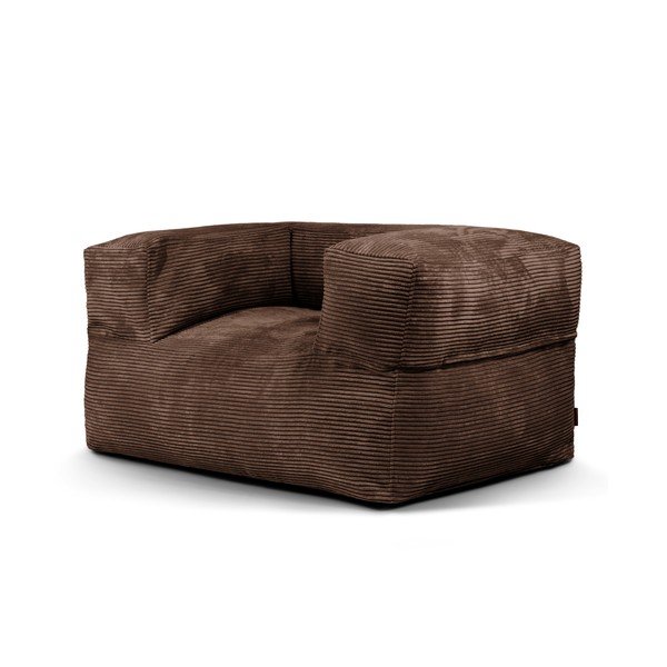 Tmavě hnědý manšestrový sedací vak MooG – SLOWDOWN