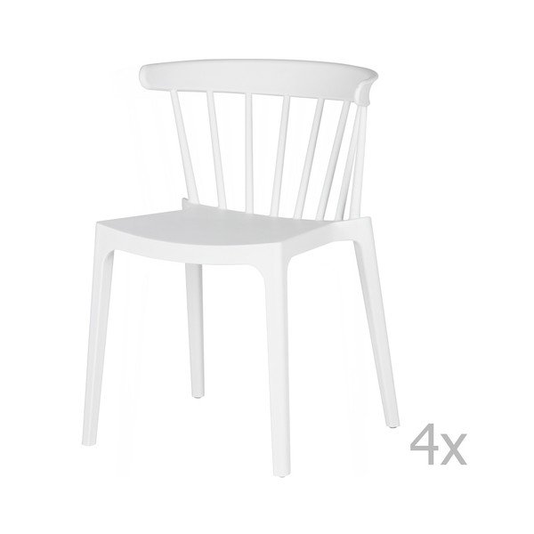 Sada 4 bílých židlí De Eekhoorn Daan