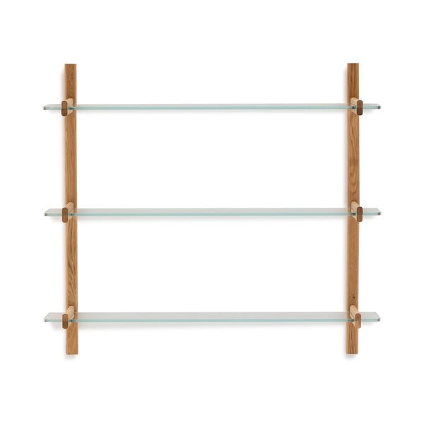 Skleněný modulární policový systém v přírodní barvě 110x98x30,5 cm Sitra – Kave Home