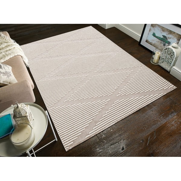 Krémový pratelný koberec 108x154 cm Lena – Webtappeti-image-1