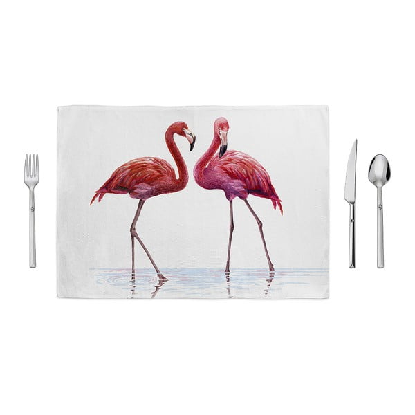 Prostírání Home de Bleu Tropical Talking Flamingos, 35 x 49 cm
