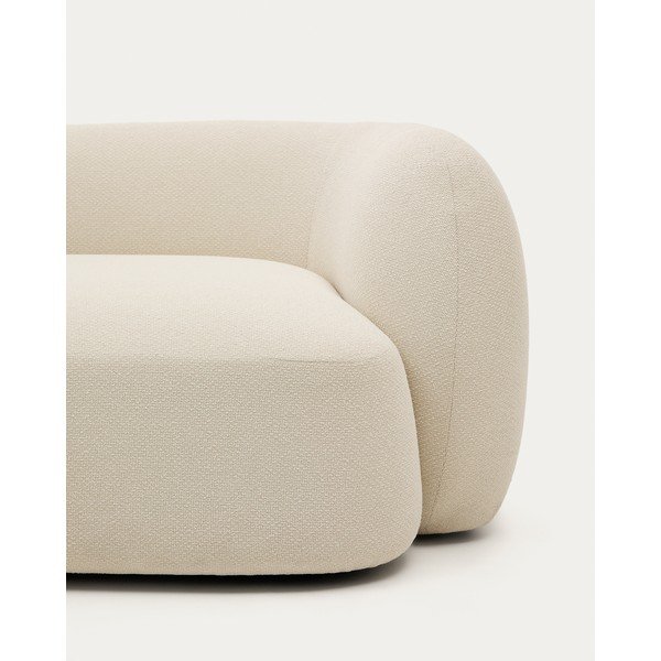 Krémová žinylková rohová pohovka (levý roh/s lenoškou) Martina – Kave Home-image-1