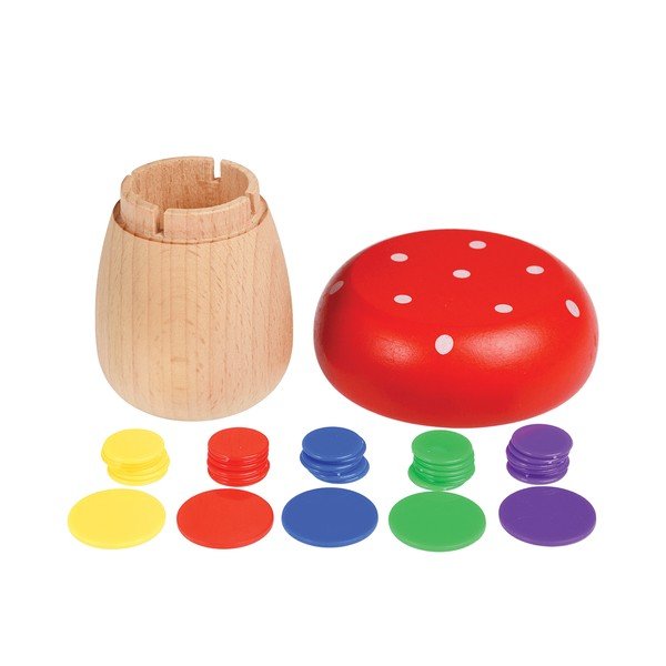 Dřevěná hra blechy Rex London Mushroom TiddlyWinks-image-1