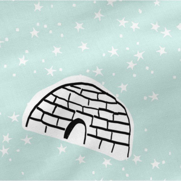 Dětské bavlněné prostěradlo Moshi Moshi Igloo, 90 x 200 cm-image-1