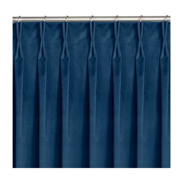 Tmavě modrý závěs 200x175 cm Vila – Homede-image-3
