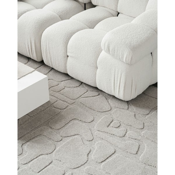 Světle šedý vlněný koberec 200x300 cm Morphic Dunes – Agnella-image-4