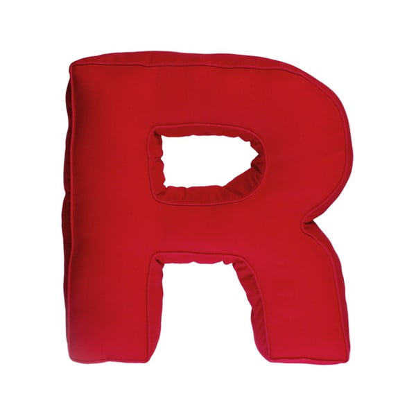 Látkový polštář R, červený