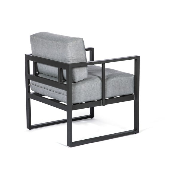 Set grafitově šedých zahradních křesel Bellisima a černého stolku Loris, ø 35 cm-image-3