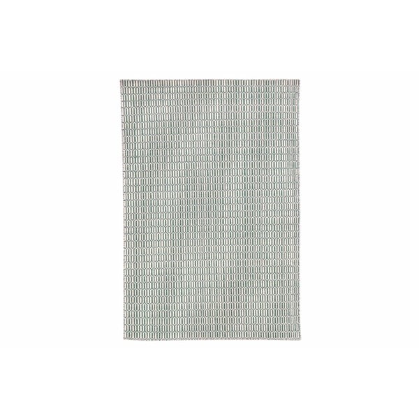 Ručně vázaný modrozelený koberec Serena, 180x120cm