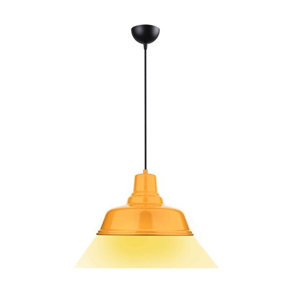 Okrově žluté kovové závěsné svítidlo ø 32 cm Pawn – Squid Lighting-image-4