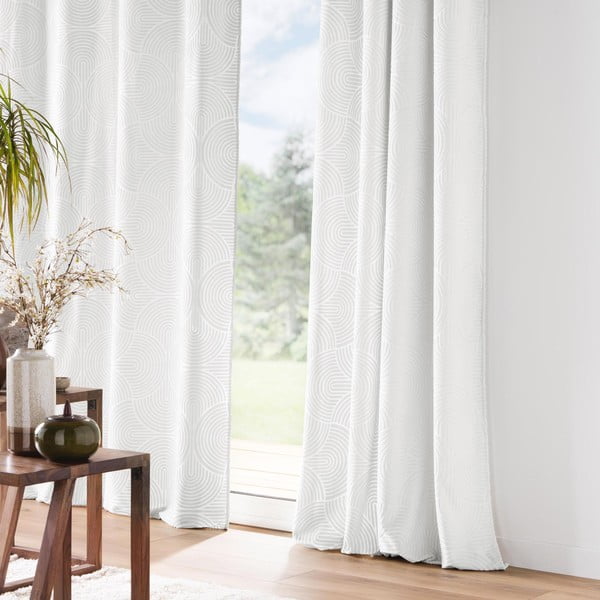 Bílý sametový závěs 135x260 cm Eva – douceur d'intérieur-image-1