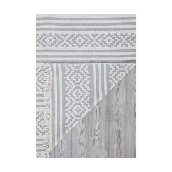 Šedo-bílý bavlněný koberec Oyo home Duo, 80 x 150 cm-image-3