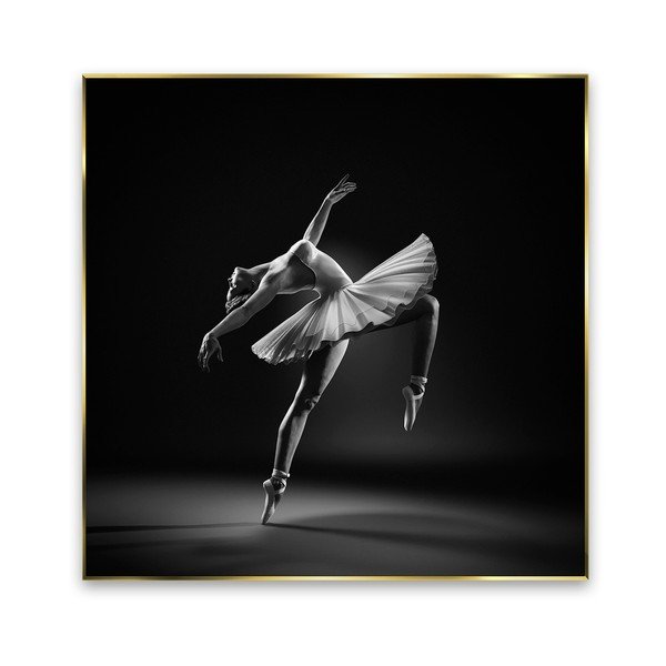 Obraz Styler Black Ballerina, 71 x 71 cm