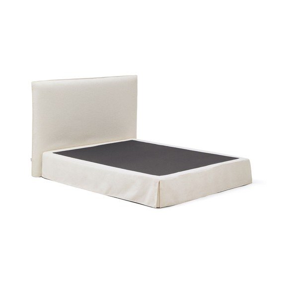 Bílá čalouněná dvoulůžková postel 160x200 cm Jaira – Kave Home