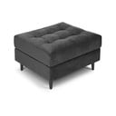 Tmavě šedá sametová podnožka Milo Casa Santo