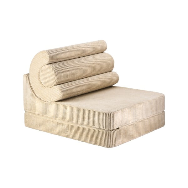 Světle hnědé manšestrové dětské křesílko Flipster – Wigiwama