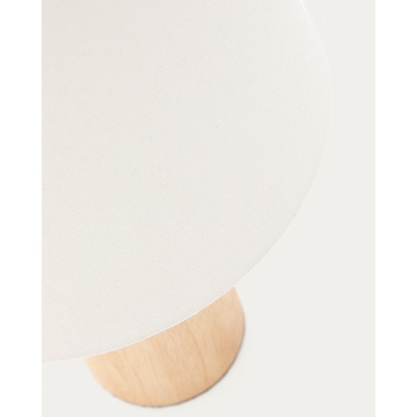 Bílá/v přírodní barvě stolní lampa z kaučukového dřeva s textilním stínidlem (výška 49,5 cm) Marga – Kave Home-image-4