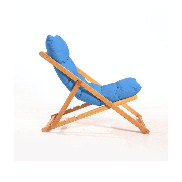 Zahradní lounge set z bukového dřeva v modro-přírodní barvě pro 2 – Floriane Garden-image-2