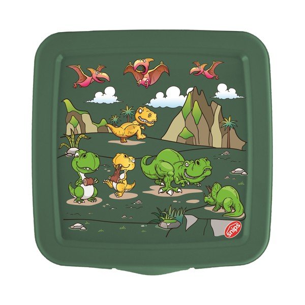 Zelený dětský svačinový box Dinosaur – Snips-image-2