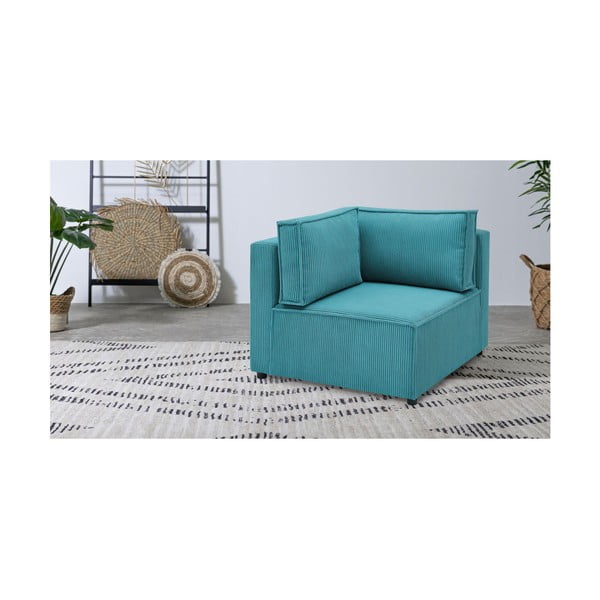 Modrý variabilní manšestrový modul pohovky Nihad modular – Bobochic Paris-image-1